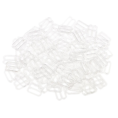 100pcs ajustement de soutien-gorge de nylon sliders fig 8 pour remplacement de soutien-gorge 12mm clair