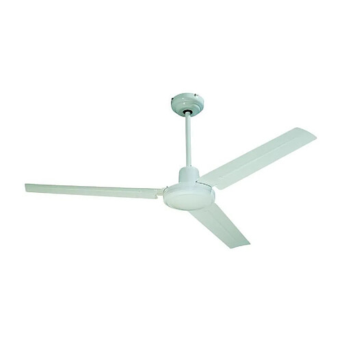 FARELEK - SEYCHELLES O 122 cm - Ventilateur de plafond reversible - 3 pales metal laquees blanc - 112416