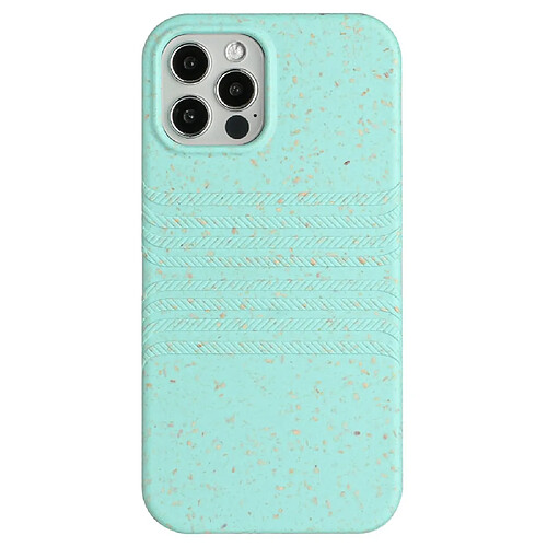 Coque en TPU + paille de blé entièrement biodégradable pour votre iPhone 13 Pro Max 6.7 pouces - bleu ciel