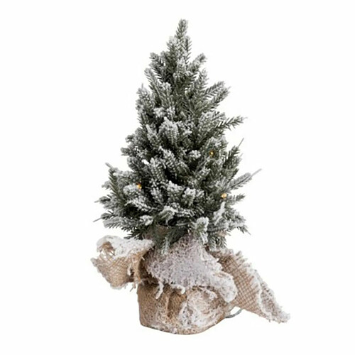 Paris Prix Sapin de Noël à LED Pot Jute 29cm Vert