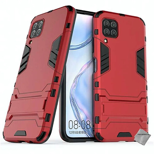 Htdmobiles Coque rigide anti choc pour Huawei P40 Lite + film ecran - ROUGE