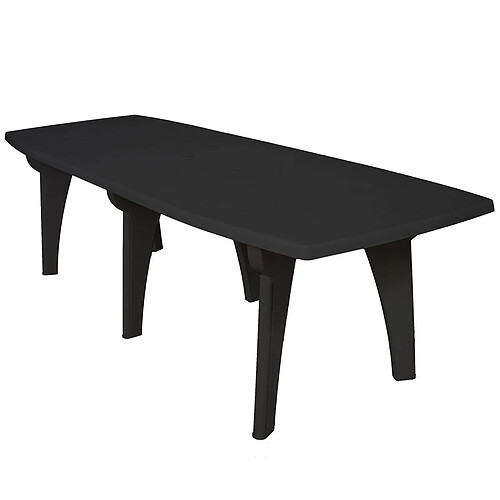 areta Table de jardin avec rallonge Lipari 2 - 8 a 10 places - 250 x 90 x 72, 8 cm - Gris anthracite