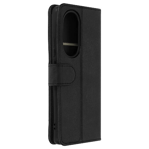 Avizar Étui pour Oppo Reno 10 et 10 Pro Portefeuille Fonction Stand Sleek Cover Noir