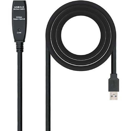 Câble d'extension USB 3.0 Nanocable Type A/M-A/F 5 M noir