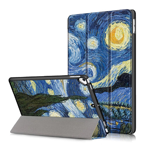 Etui en PU impression de modèle avec support tri-pliure motif de peinture pour votre Apple iPad 10.2 (2019)