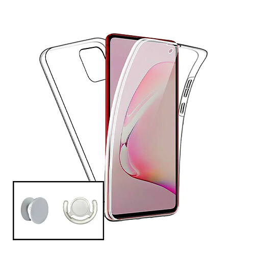 PHONECARE Kit Coque 3x1 360° Anti Choc + 1 GripHolder + 1 Support de GripHolder Blanc pour OPPO F19 PRO + 5G