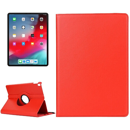 Wewoo Housse Étui Coque Etui en cuir à rotation horizontale à 360 degrés avec texture Litchi pour iPad Pro 11 pouces 2018 H support Rouge