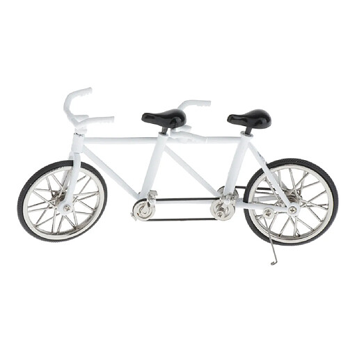 Échelle 1:16 Vélo Tandem Vélo Modèle Réplique Jouet Collectibles Blanc