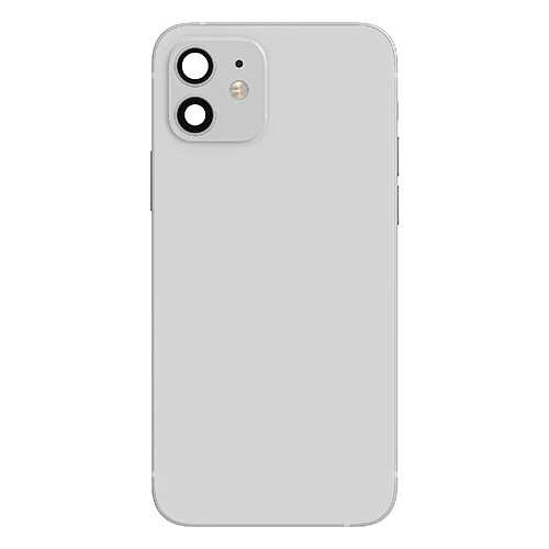 Avizar Clappio Châssis Complet pour iPhone 12 Cadre central et Vitre arrière Blanc