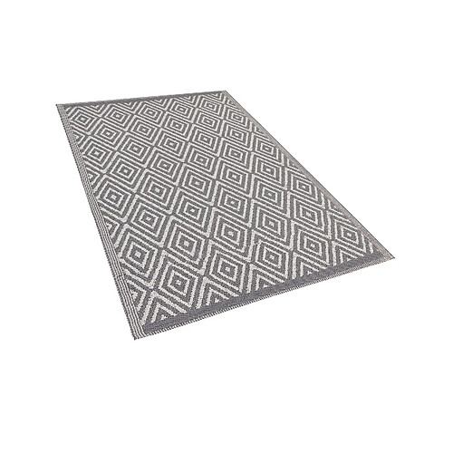 Beliani Tapis d'extérieur gris 120 x 180 cm SIKAR