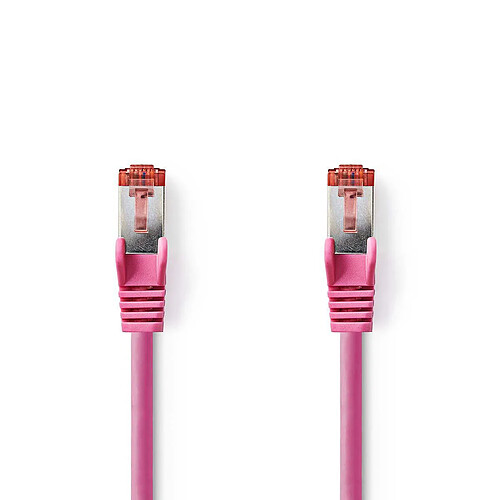 NEDIS Câble Réseau Cat 6 S/FTP RJ45 Mâle - RJ45 Mâle 7,5 m Rose