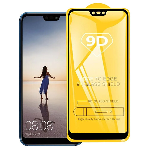 Wewoo Film de verre trempé de plein écran de colle 9D pour Huawei P20 Lite / Nova 3e