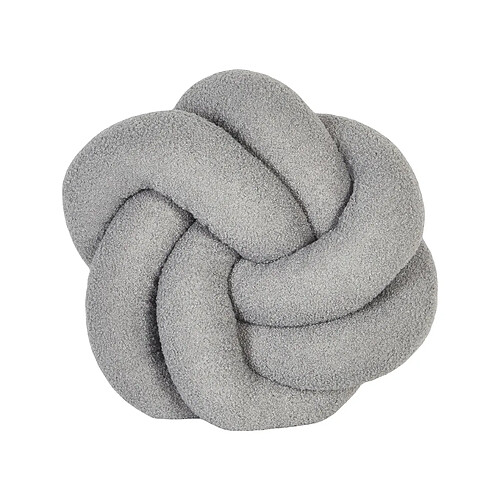 Beliani Coussin ANGELONIA Bouclé 45 x 45 cm Unicolore Gris