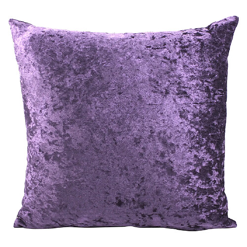 50x50cm courte housse de coussin velours peluche carré pour canapé violet foncé