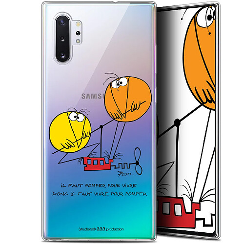 Caseink Coque Pour Samsung Galaxy Note 10+ / Plus (6.8 ) [Gel HD Collection Les Shadoks ? Design Vivre Pour Pomper - Souple - Ultra Fin - Imprimé en France]