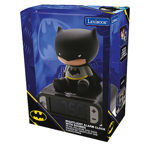 Lexibook Réveil avec veilleuse lumineuse Batman en 3D