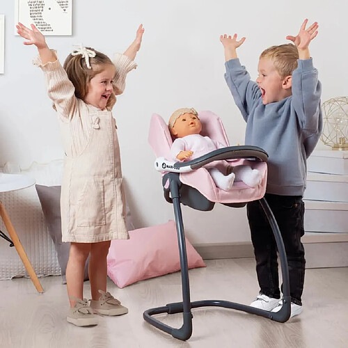 Smoby Siège auto et chaise pour poupées 3 en 1 Maxi-Cosi Rose clair