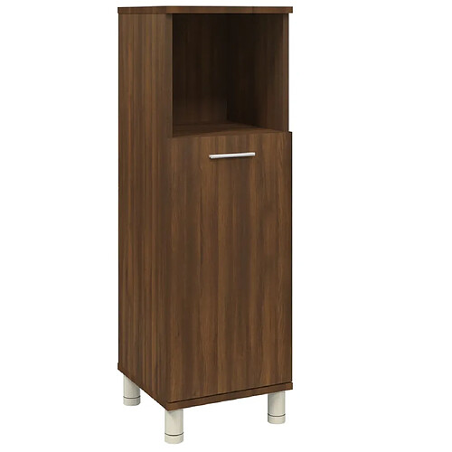 Maison Chic Armoire de bain,Meuble de rangement de salle de bain,Meuble haut Chêne marron 30x30x95 cm Bois d'ingénierie -GKD618805