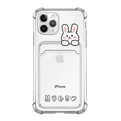 Universal Étui de téléphone à l'amortisseur de lapin à l'ours mignon pour Apple 12 Pro Max Soft Wallet Cover Carte Mardder Jiujiu