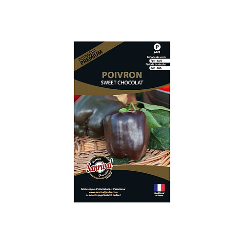 Sanrival Graines potagères premium poivron Chocolat