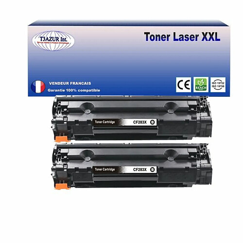 T3AZUR - 2x Toners compatibles avec Canon 737H pour Canon LBP-151DW, MF-211, MF-212w, MF-216n Noir - 2 400p