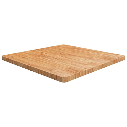 vidaXL Dessus de table carré Marron clair 90x90x4cm Bois chêne traité