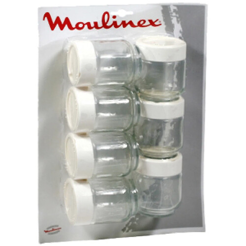 Lot de 7 pots pour yaourtière moulinex - a14a03 - MOULINEX