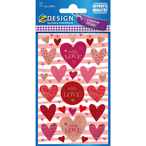 AVERY Zweckform ZDesign Stickers cadeaux 'Love' ()