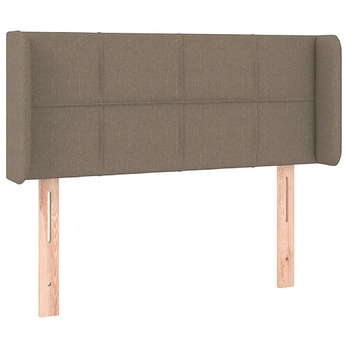 Maison Chic Tête de lit moderne avec oreilles pour chambre - Décoration de lit Taupe 83x16x78/88 cm Tissu -MN64468