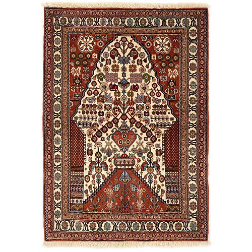 Vidal Tapis de laine 150x105 brun Kashkuli