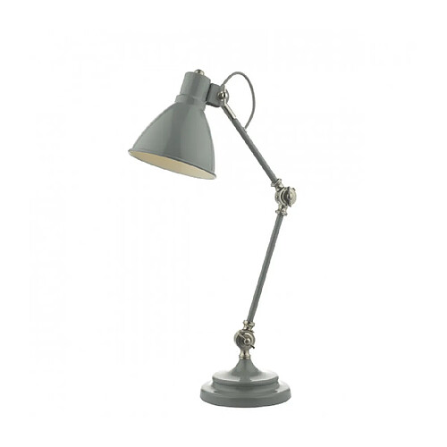 Luminaire Center Lampe de table Eunice Nickel gris,satiné 1 ampoule 62cm