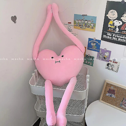 Universal 50cm mignons longues jambes amour oreiller en peluche jouet poupée coussin oreiller cadeau d'enfants cadeau d'anniversaire rose