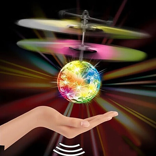 Wewoo Jouet volant Mini Fun Kids Toy Suspendu Crystal Ball Sensing Aéronef à main avec lumière LED colorée, sans télécommande