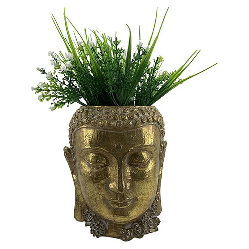 Cache-pot DKD Home Decor Doré Buda Résine (19.5 x 20.8 x 23.5 cm) (2 pcs)