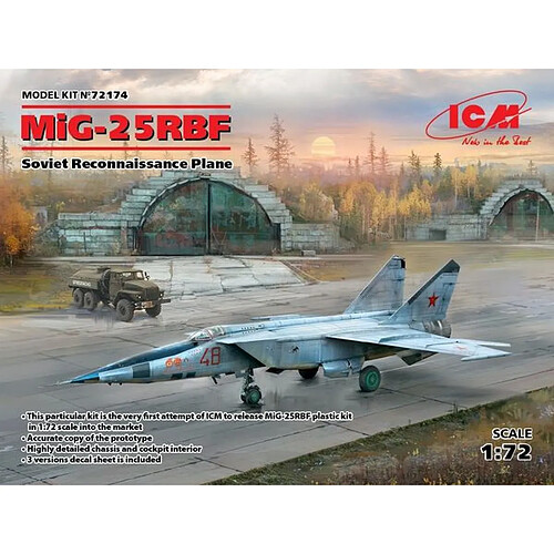 MiG-25 RBF,Soviet Reconnaissance Plane - 1:72e - ICM