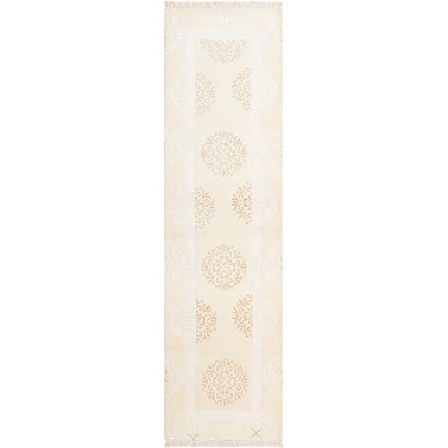 Vidal Tapis de couloir en laine 302x81 beige Darya