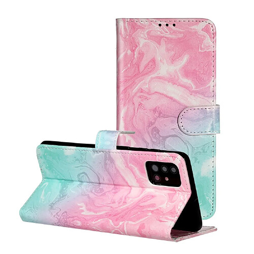 Etui en PU impression de motifs avec support motif colorisé pour votre Samsung Galaxy A71