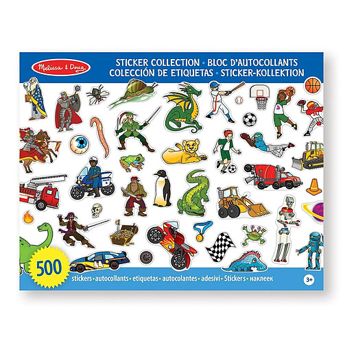 Melissa & Doug - 14246 - Collection D’Autocollants - Bleue