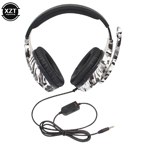 Universal Écouteurs de jeux de 3,5 mm camouflage camouflage casque stéréo pour gamers professionnels écouteurs d'ordinateur