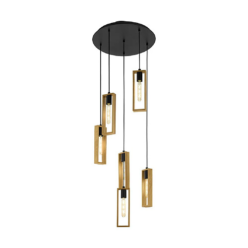 EGLO Plafonnier suspendu 6 lampes Cluster noir