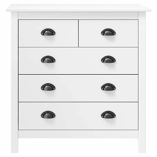 Maison Chic Commode Buffet - Meuble de rangement Hill Blanc 79x40x80 cm Bois de pin solide -GKD31709