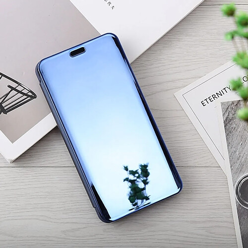 Wewoo Coque Étui en cuir incassable pour banderole incurvée Streamer pour One Plus 6T, avec support et fonction veille / réveil (bleu)