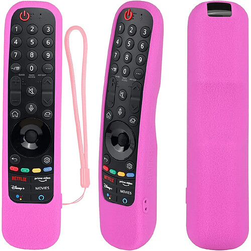 SANAG etui De Protection En Silicone Pour Lg Magique 2021 2022 Telecommande, Mr21Ga Mr21Gc Mr22Ga Mr22Gn, Housse Coque Pour Lg Telecommande, Antiderapage, Antisismique, Lavable(Rose)