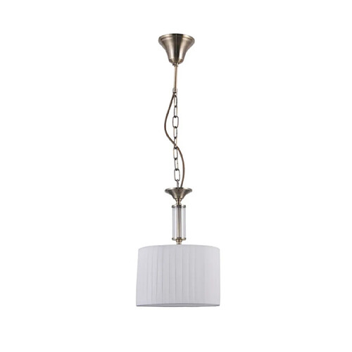 Luminaire Center Suspension Ferlena Verre,Acier,Tissu Antique Bronze