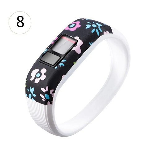 S Bracelet de montre remplacement compatible pour Garmin Vivofit JR/JR2 /vivofit 3(Motif de fleurs)