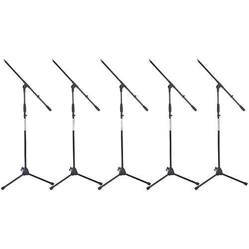 Pronomic MS-116 Stand Avec Perche de Microphone. Lot de 5