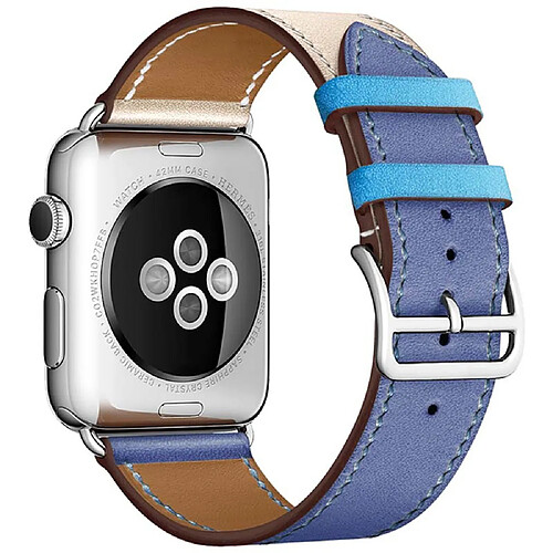 Bande de boucle en cuir de haute qualité Band Apple Watch 23 Ice Sea Blue 42 mm ou 44 mm ou 45 mm