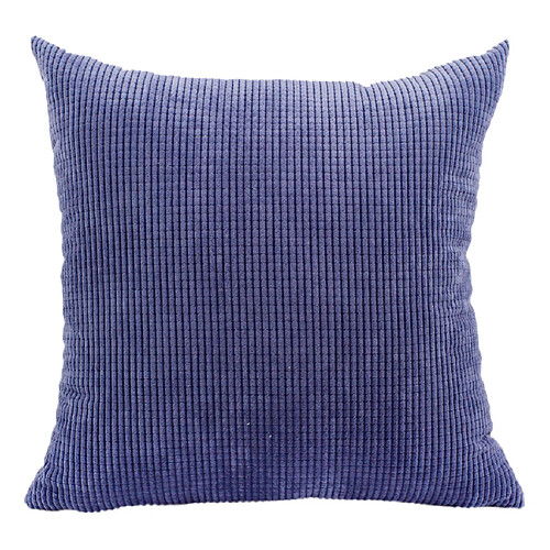 Taie D'oreiller à Jet Doux Housse De Coussin De Taille Pour Canapé Carré Bleu 50 X 50 Cm