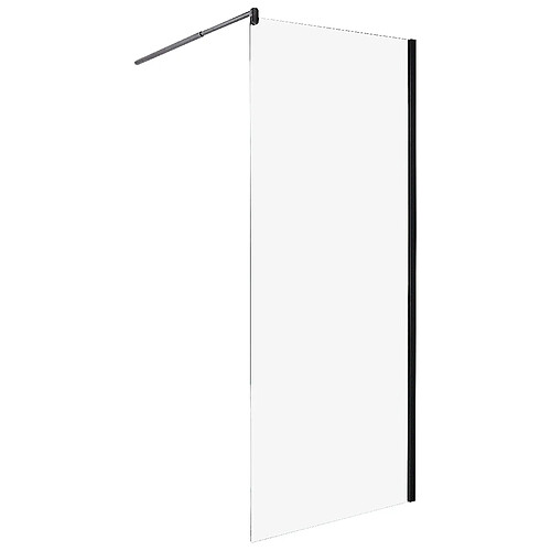 Beliani Parois de douche AHAUS 80 x 190 cm Noir