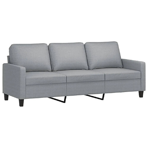 Maison Chic Canapé à 3 places,Canapé droit,Sofa de Salon,Banquette Gris clair 180 cm Tissu -GKD180539